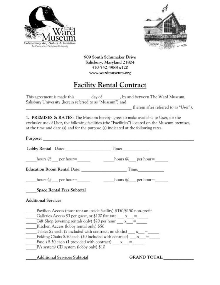 Free Custom Church Facility Use Agreement Template