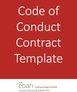 Free Custom Code Of Conduct Agreement Template