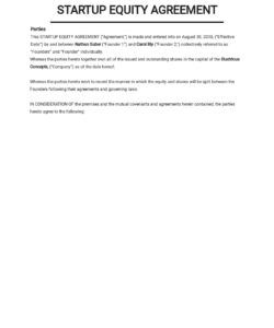 Free Custom Home Equity Sharing Agreement Template  Sample