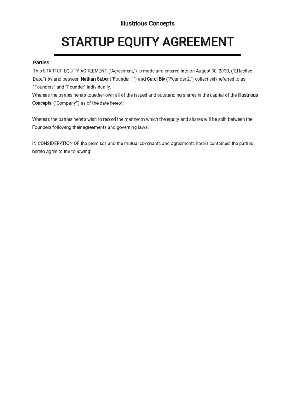 Free Custom Home Equity Sharing Agreement Template  Sample