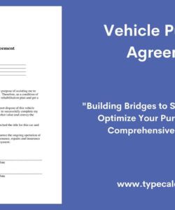 Free Custom Private Vehicle Payment Agreement Template Excel