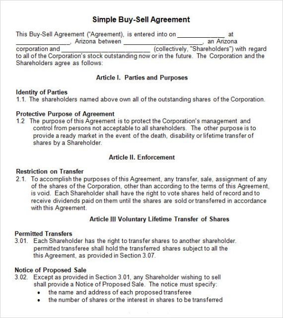 Free Editable Business Partner Buyout Agreement Template Pdf Sample