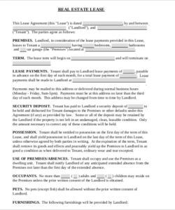 Free Editable Commercial Property Lease Agreement Template