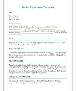 Free Editable Office Rental Lease Agreement Template Word