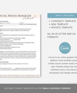 Free Editable Social Media Management Agreement Template Word Sample