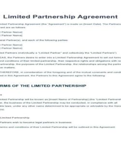 Free Printable 60 40 Partnership Agreement Template Pdf Sample