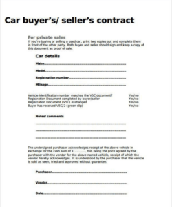 Free Printable Private Vehicle Payment Agreement Template Doc Sample
