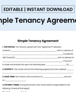 Free Printable Tenancy Agreement Between Family Members Template Doc Sample