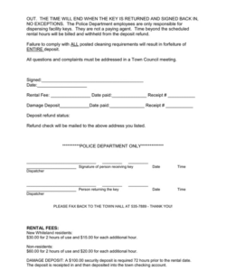 Free Printable Village Hall Hire Agreement Template Pdf Sample