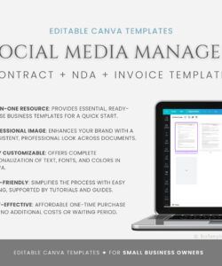 Free  Social Media Management Agreement Template Excel