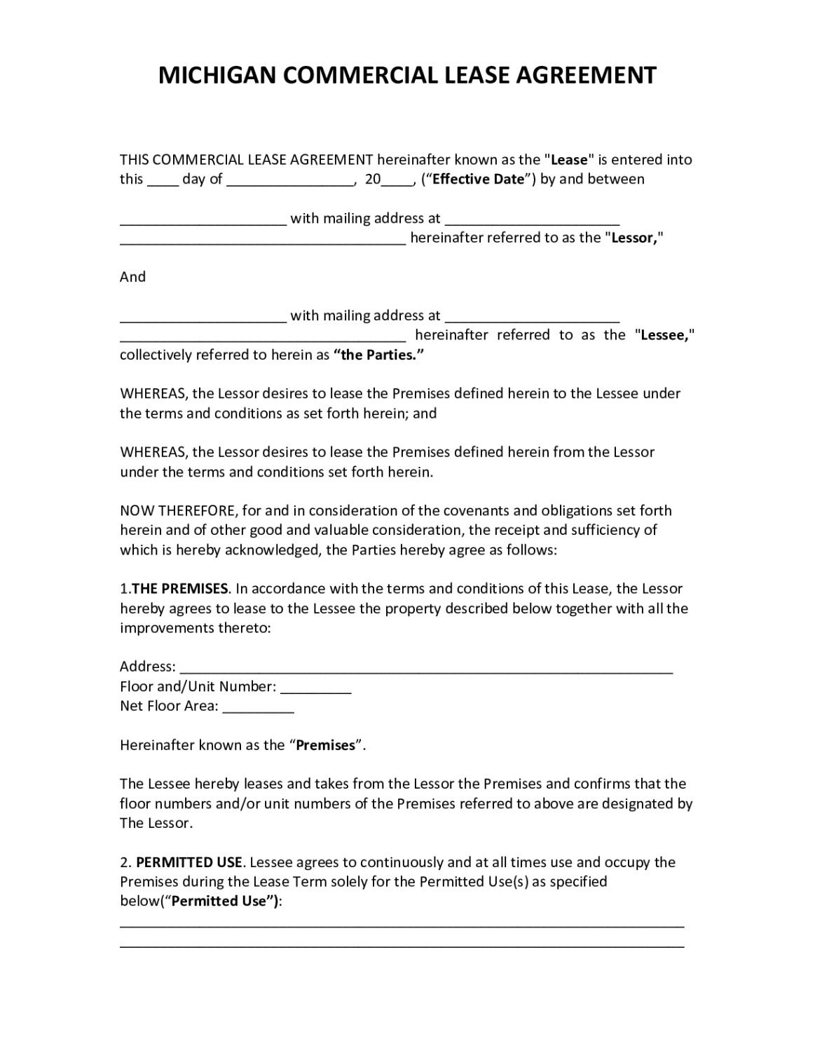 Mid Term Rental Lease Agreement Template Doc