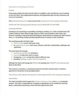 Printable Coaching And Mentoring Agreement Template Pdf