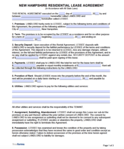 Printable Self Storage Rental Agreement Template Word