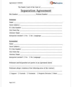 Simple Employee Separation Agreement Template Word