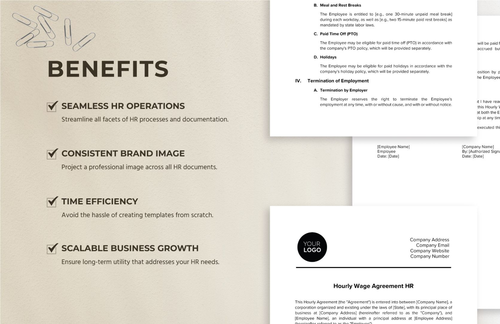 Blank Hourly Rate Agreement Template Pdf Sample