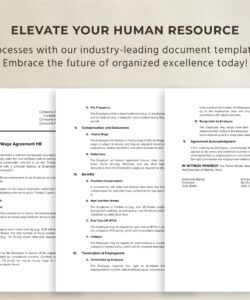 Blank Hourly Rate Agreement Template  Sample