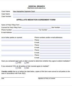 Blank Mediation Settlement Agreement Template