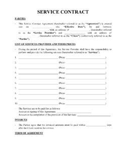 Blank Support Worker Service Agreement Template Pdf Sample