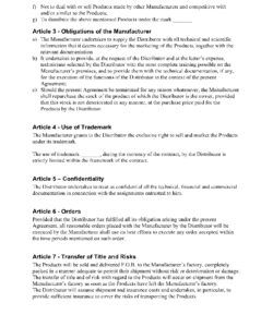 Blank Trust Distribution Agreement Template Pdf Sample