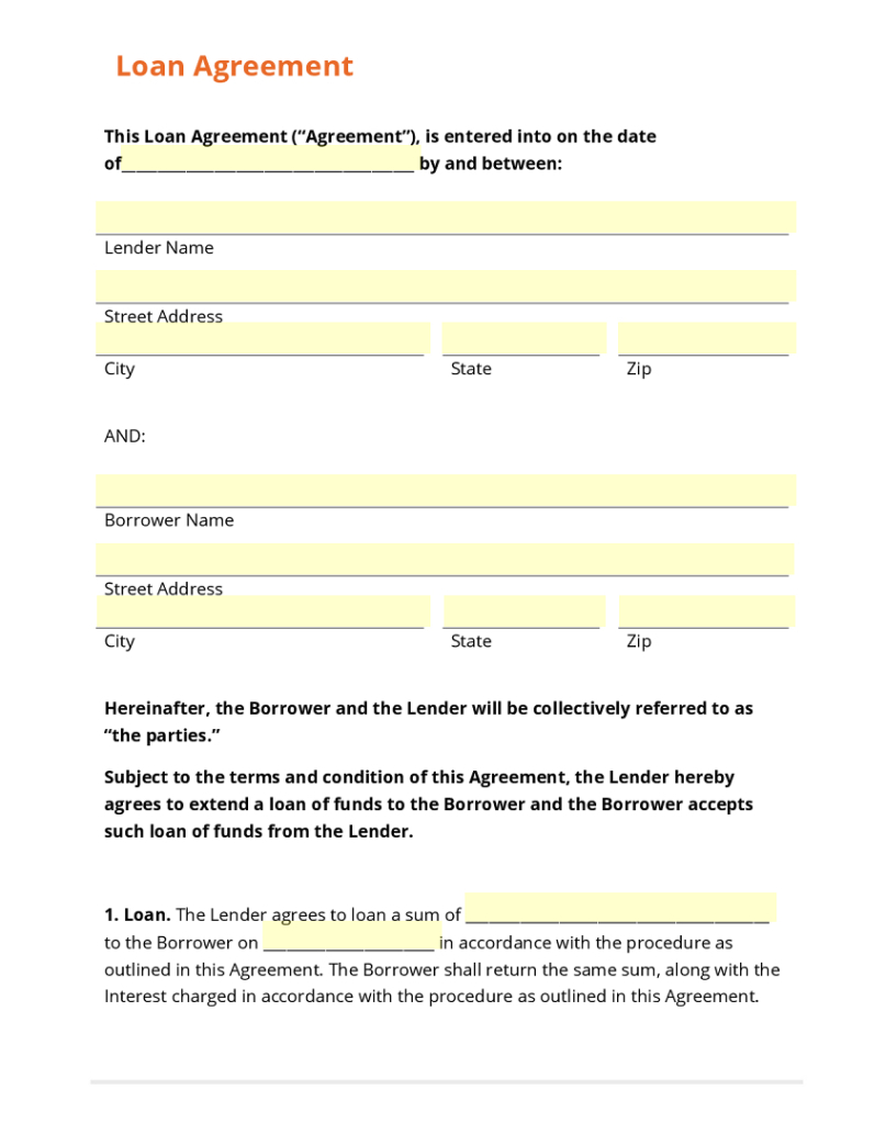 Custom Intercompany Loan Agreement Template