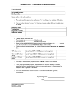 Custom Police Station Affidavit Template Word Sample