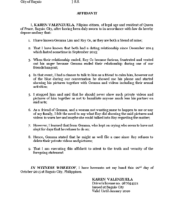 Custom Sworn Statement General Affidavit Template