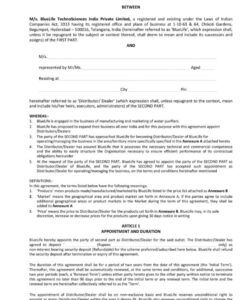 Editable Film Distribution Agreement Template Excel Sample