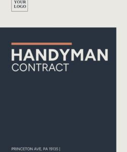 Editable Handyman Service Agreement Template Pdf