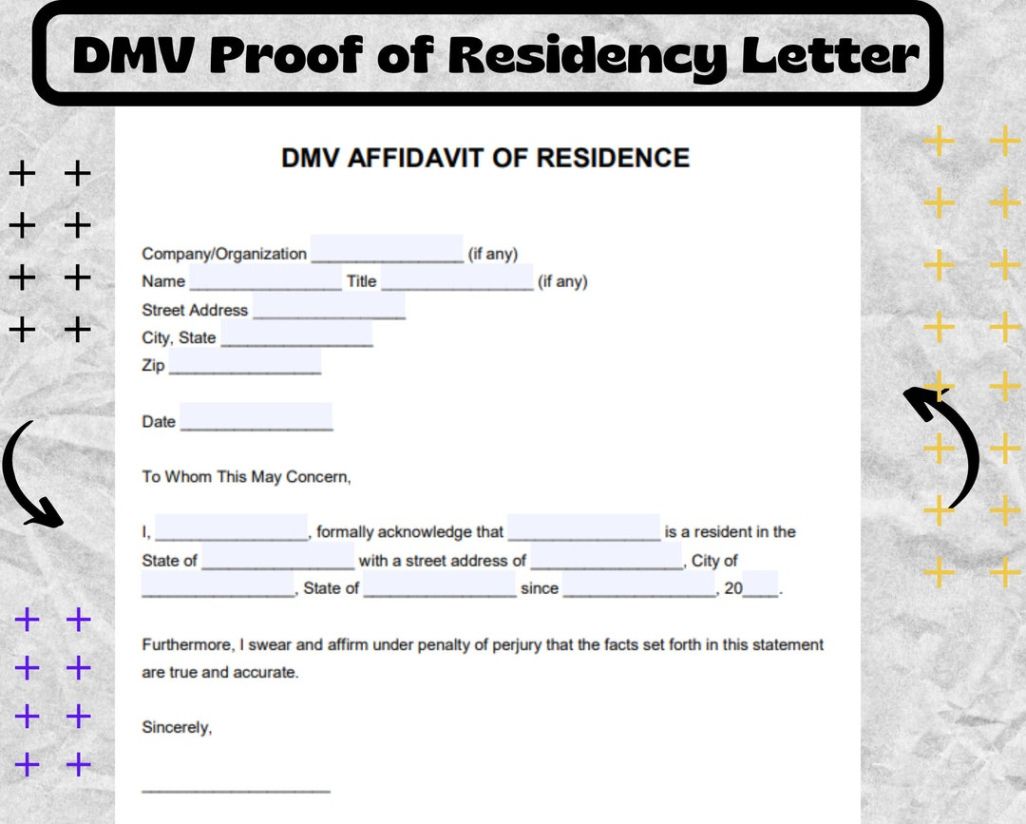 Editable Proof Of Residence Affidavit Template Pdf