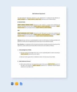 Family Settlement Agreement Template Pdf
