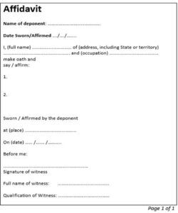 Free Blank Homeschool Completion Affidavit Template Doc