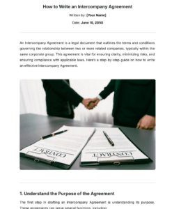 Free Blank Intercompany Loan Agreement Template Pdf