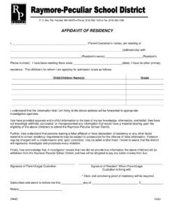 Free Blank Landlord Affidavit Of Residence Template Excel Sample
