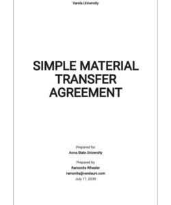 Free Blank Raw Material Supply Agreement Template Pdf