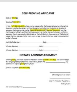 Free Custom Self Proving Affidavit Texas Template Pdf Sample