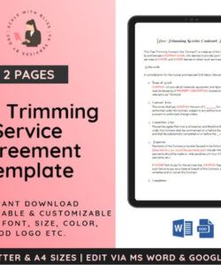 Free Custom Tree Removal Agreement Between Neighbors Template Pdf Sample
