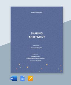 Free Editable Employee Cost Sharing Agreement Template Doc