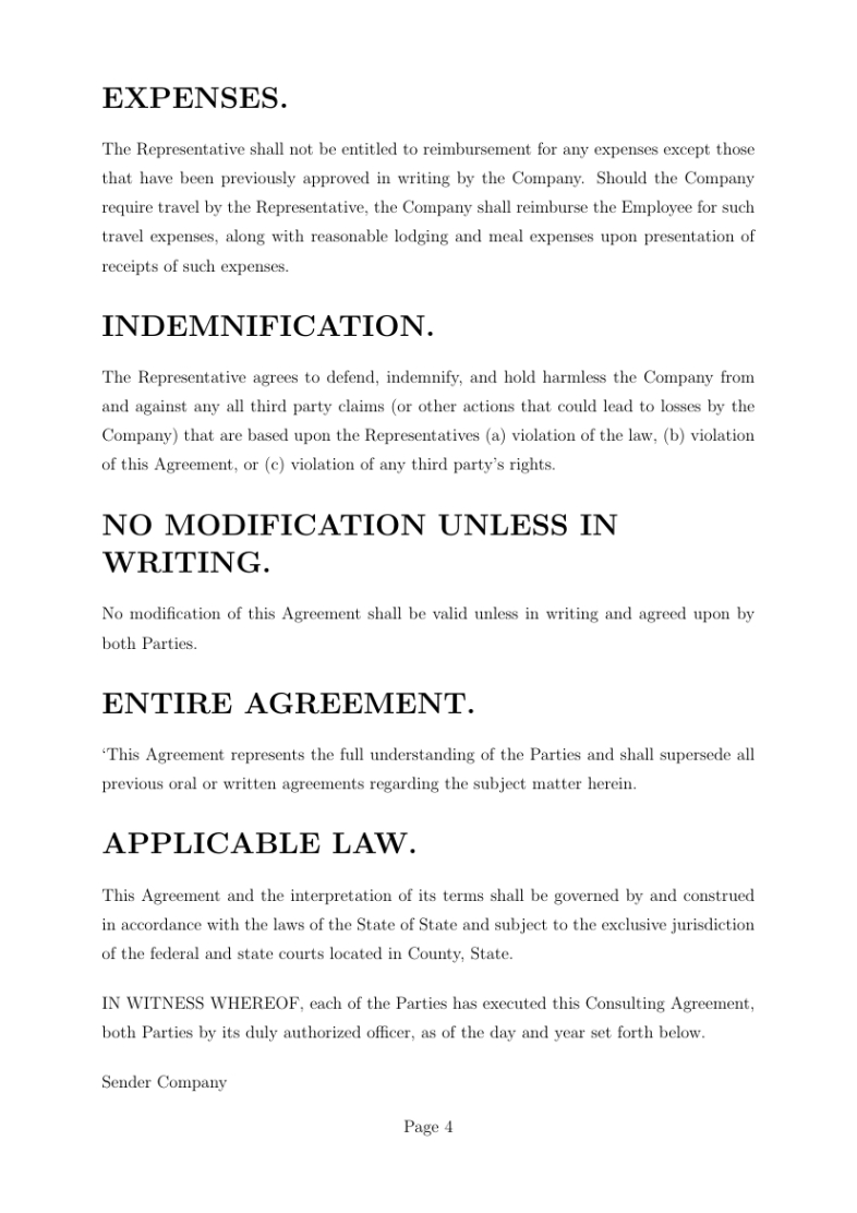 Free Editable Employee Cost Sharing Agreement Template Doc