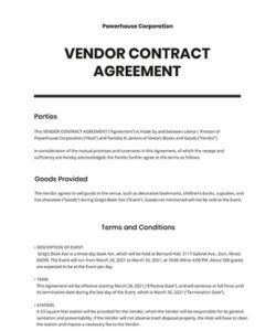 Free Editable Flea Market Booth Rental Agreement Template Doc