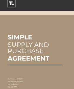 Free Editable Food Supply Agreement Template Excel Sample