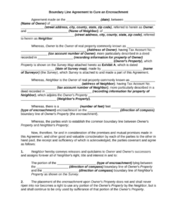 Free Editable Neighbor Fence Agreement Template  Sample