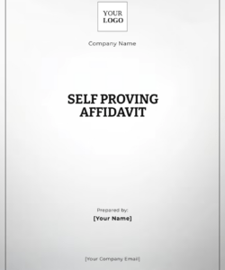 Free Editable Self Proving Affidavit New York Template Doc