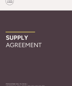 Free  Exclusive Supply Agreement Template