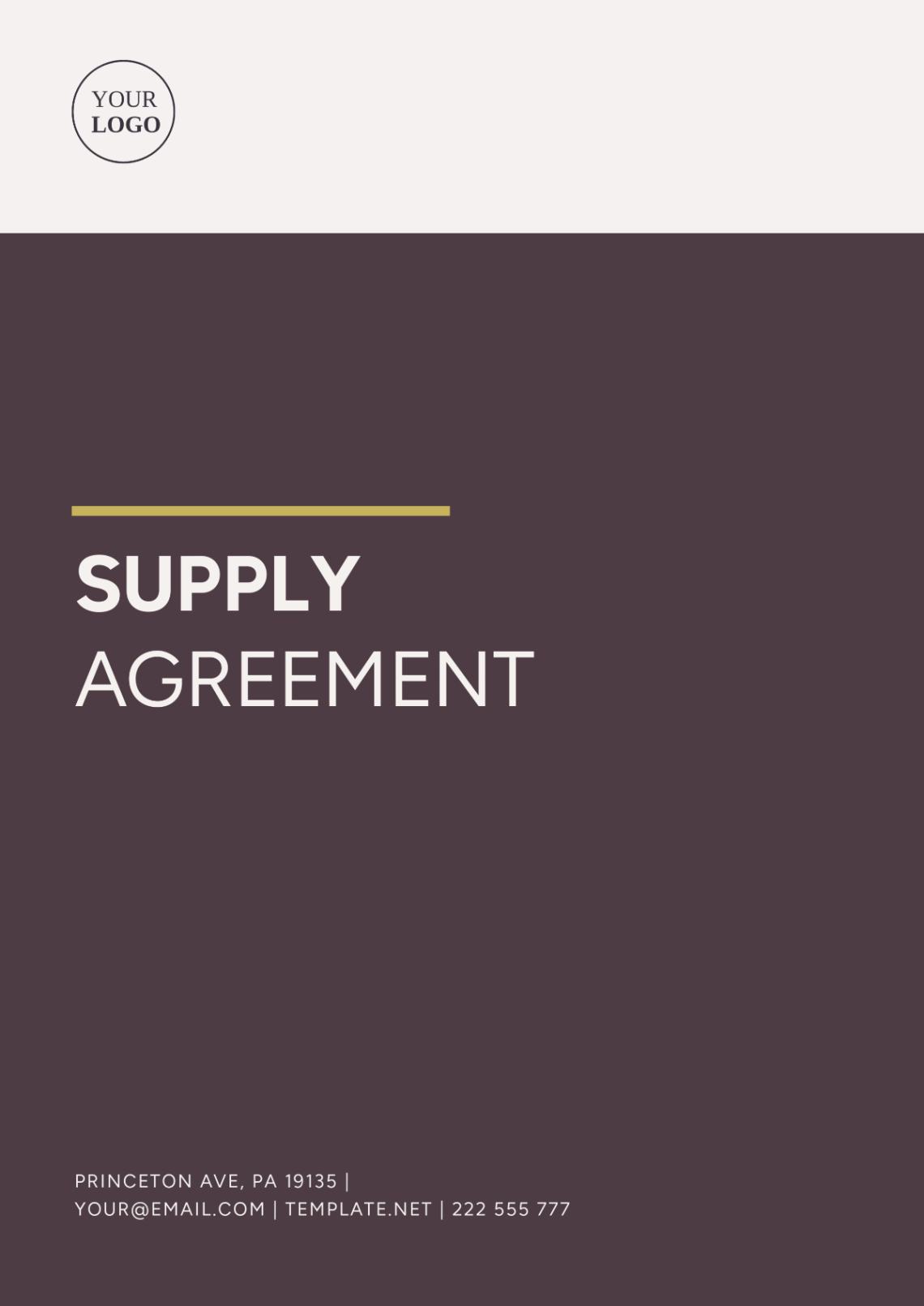 Free  Exclusive Supply Agreement Template