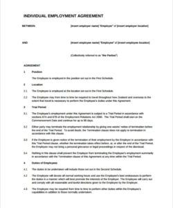 Free  Individual Flexibility Agreement Template Doc