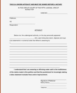 Free Printable Police Station Affidavit Template Excel