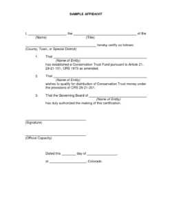 Free Printable Police Station Affidavit Template Word