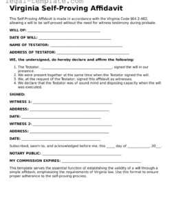 Free Printable Self Proving Affidavit Texas Template Pdf Sample