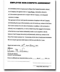 Free  Waiver Of Non Compete Agreement Template Excel Sample
