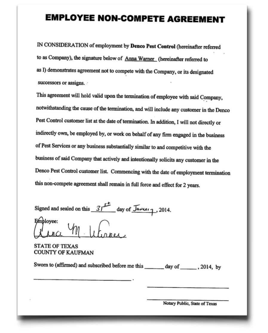 Free  Waiver Of Non Compete Agreement Template Excel Sample